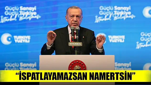 Cumhurbaşkanı Erdoğan: İspatlayamazsan namertsin