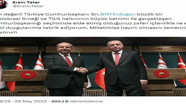 Cumhurbaşkanı Erdoğan'a dünyadan tebrik