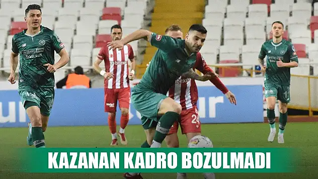 Konyaspor'da Stanojevic kadroyu değiştirmedi