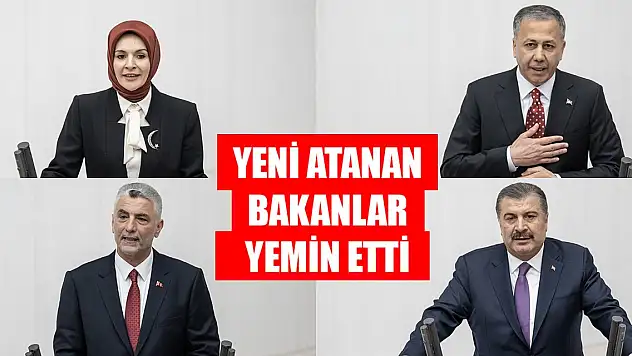 Son Dakika! TBMM Genel Kurulu'nda yeni atanan bakanlar yemin etti