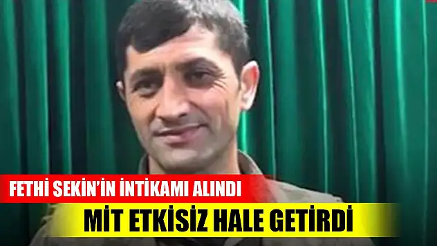 Son Dakika! MİT Fethi Sekin'in intikamını aldı