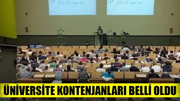 Üniversite kontenjanları belli oldu