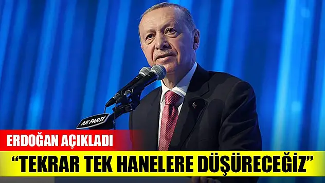Cumhurbaşkanı Erdoğan: Enflasyonu tekrar tek haneli rakamlara düşüreceğiz