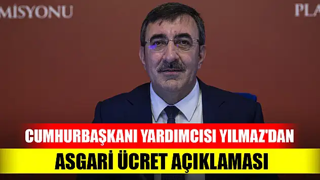 Cumhurbaşkanı Yardımcısı Cevdet Yılmaz'dan asgari ücret açıklaması