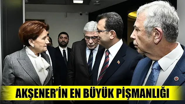 Meral Akşener: CHP'den 15 vekil istemek hayatımın en büyük pişmanlığıdır