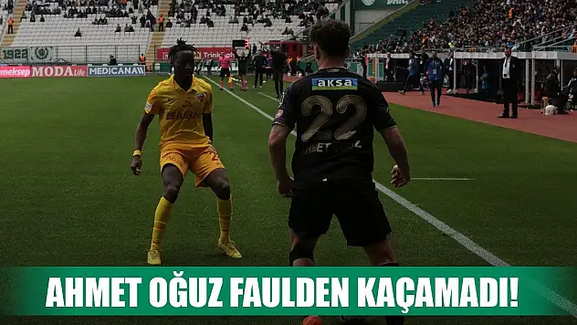 Konyasporlu oyuncu faulden kaçamadı