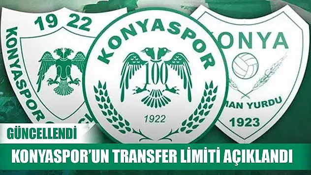 Konyaspor'un transfer limiti güncellendi