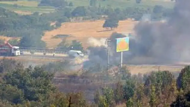 Bir tabela yüzünden 5 hektar orman kül oldu