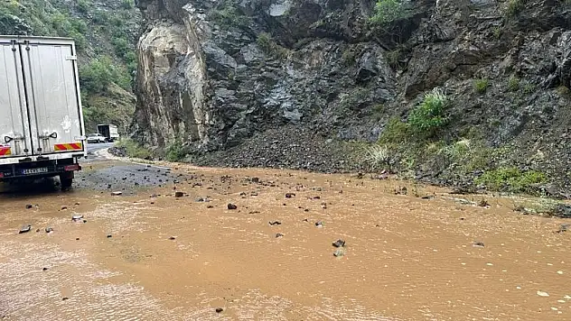 Artvin- Şavşat karayolunda heyelan