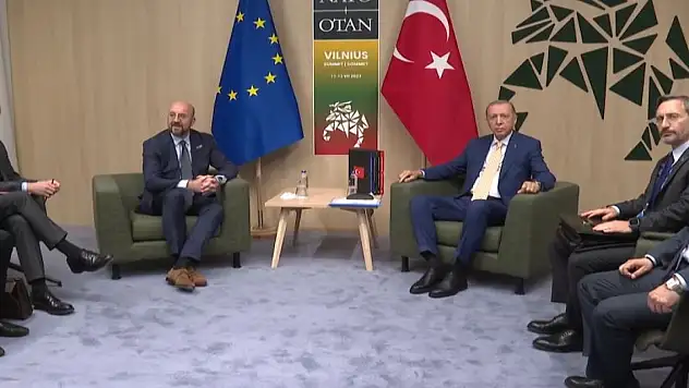 Erdoğan, Avrupa Konseyi Başkanı Michel ile görüştü