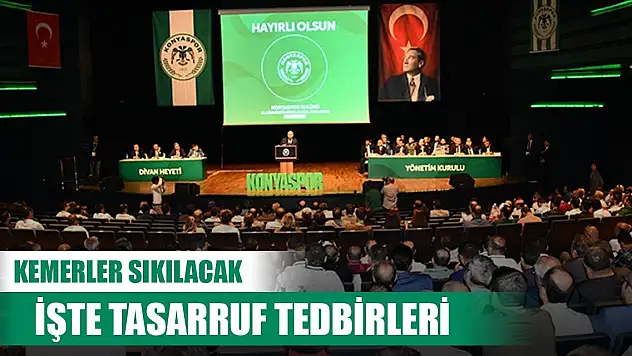 Konyaspor'da yeni sezonun parolası: Mali disiplin!