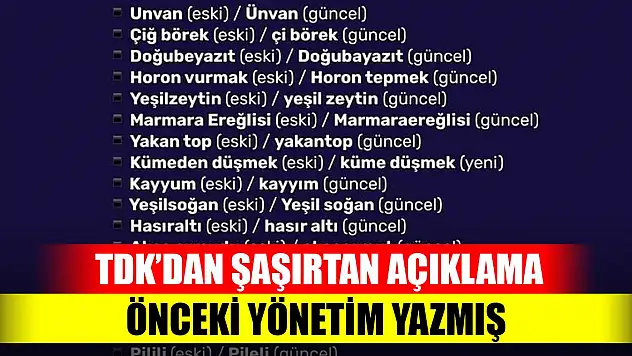 TDK şaşırtan açıklama, Önceki yönetim yazmış