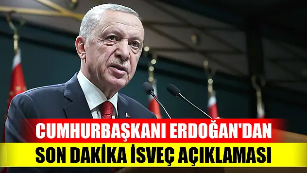 Cumhurbaşkanı Erdoğan'dan son dakika İsveç açıklaması