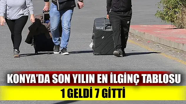 Konya'da ilginç tablo 1 geldi 7 gitti