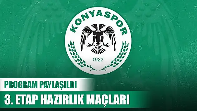 Konyaspor 3. etap maç fikstürünü paylaştı