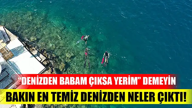 Denizden babam çıksa yerim demeyin, bakın en temiz denizden neler çıktı