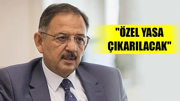 Bakan Özhaseki duyurdu: 'Özel yasa çıkarılacak'