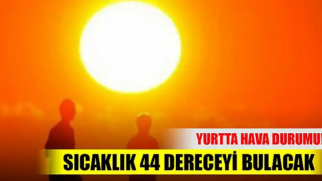 Yurtta hava durumu! O ilde sıcaklık 44 dereceyi bulacak