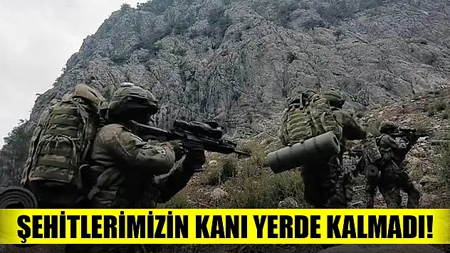 Şehitlerimizin kanı yerde kalmadı!