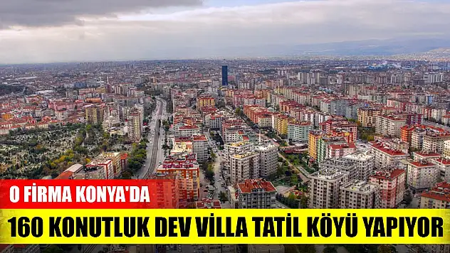 O firma Konya'da 160 konutluk dev villa tatil köyü yapıyor