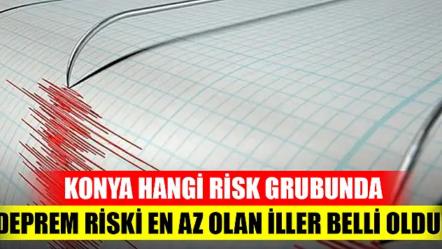 Deprem riski en az olan iller belli oldu! Konya hangi risk grubunda