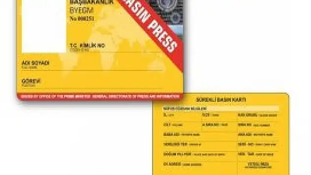 Yeni basın kartları gelecek hafta dağıtılacak
