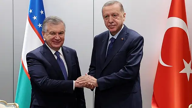 Cumhurbaşkanı Erdoğan, Özbekistan Cumhurbaşkanı Şevket Mirziyoyev ile görüştü
