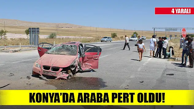 Konya'da trafik kazası! 4 yaralı