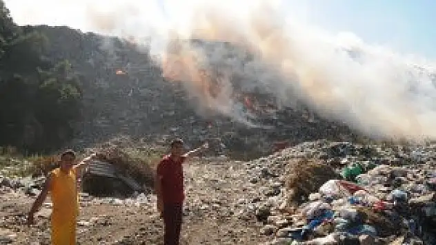 Bartın'da çöplük yangını