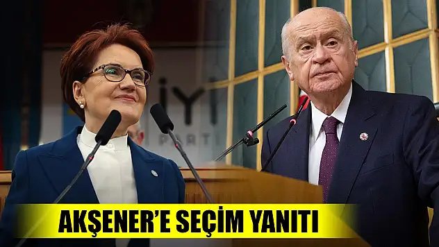 Devlet Bahçeli'den Meral Akşener'e seçim cevabı