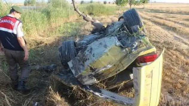 Konya'da otomobil devrildi: 2 yaralı