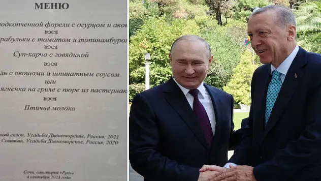 Rus basını liderlerin menüsünü paylaştı! 'Kuş sütü' bile vardı