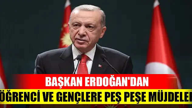 Başkan Erdoğan'dan öğrenci ve gençlere peş peşe müjdeler: Vergisiz telefon...