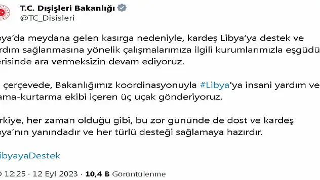Türkiye Libya'ya 3 uçak gönderiyor