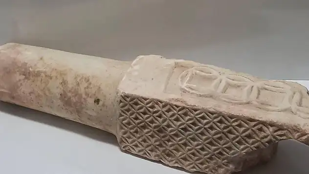Selçuklu Dönemine ait mermer sütün ele geçirildi