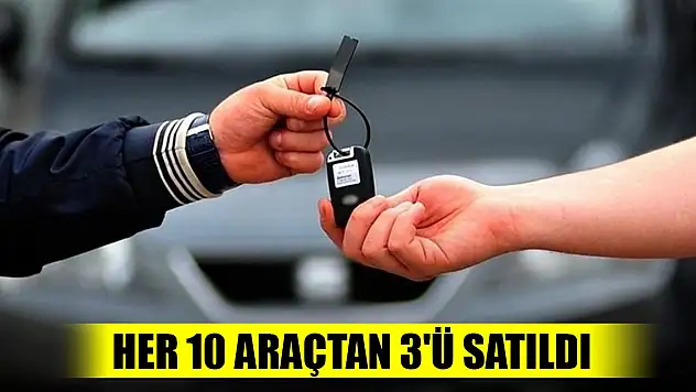 İkinci el online oto pazarında ilana çıkan her 10 araçtan 3'ü satıldı