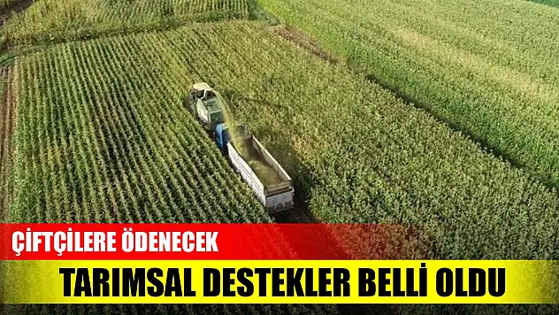 Çiftçilere ödenecek tarımsal destekler belli oldu