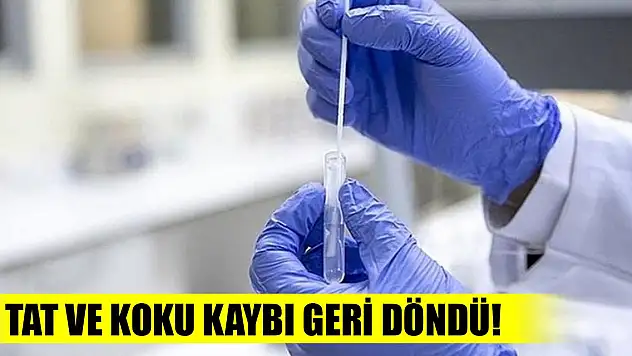 Tat ve koku kaybı geri döndü!