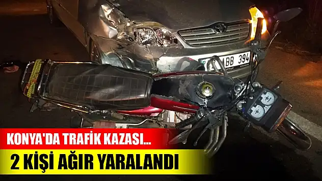 Konya'da trafik kazası... 2 kişi ağır yaralandı