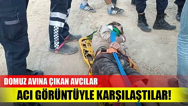 Domuz avına çıkan avcılar, acı görüntüyle karşılaştılar!