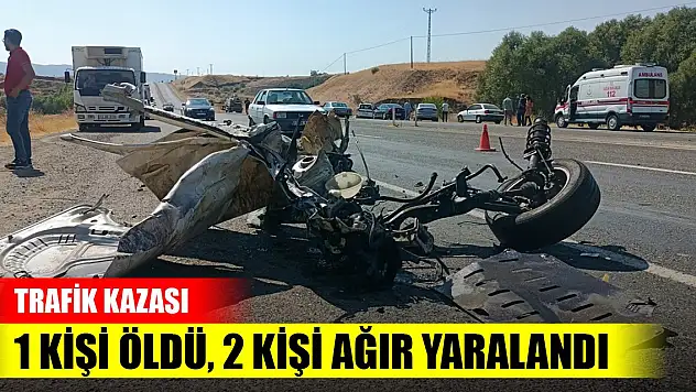 Bingöl'de trafik kazasında 1 kişi öldü, 2 kişi ağır yaralandı