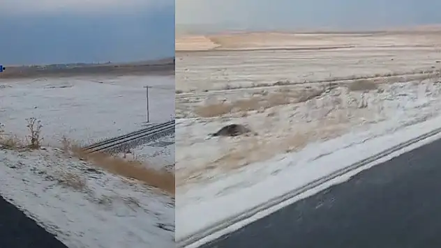 Kent bir anda beyaza büründü