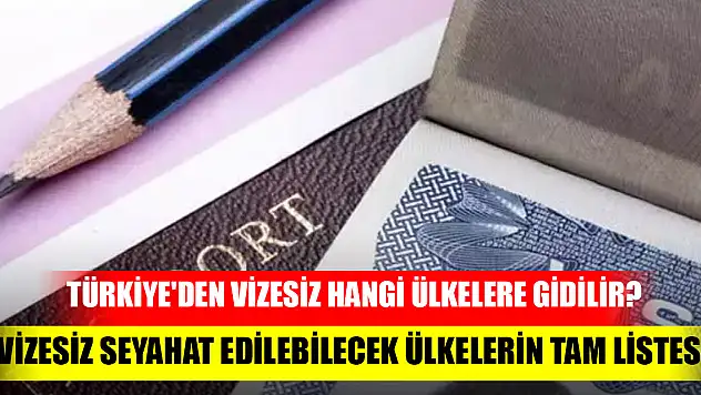 Türkiye'den vizesiz hangi ülkelere gidilir? Vizesiz seyahat edilebilecek ülkelerin tam listesi