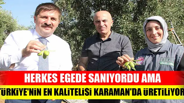 Herkes egede sanıyordu ama Türkiye'nin en kalitelisi Karaman'da üretiliyor!