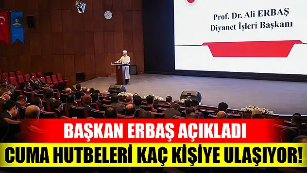 Cuma hutbeleri kaç kişiye ulaşıyor! Başkan Erbaş açıkladı
