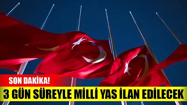 Son Dakika! Türkiye'de 3 gün süreyle milli yas ilan edilecek