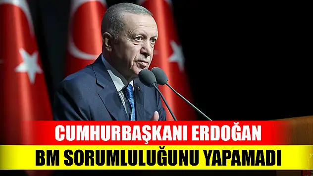 Cumhurbaşkanı Erdoğan: BM sorumluluğunu yapamadı
