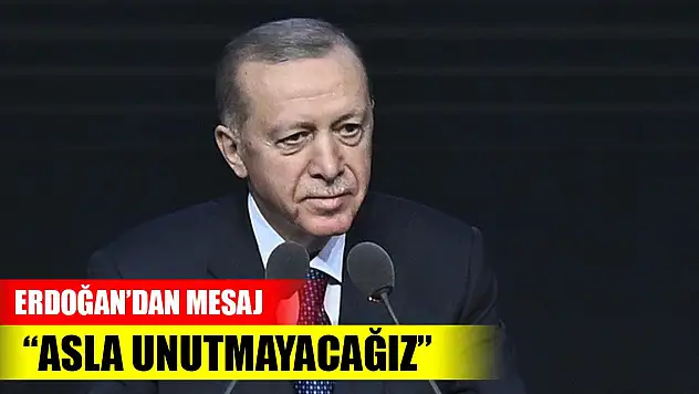 Cumhurbaşkanı Erdoğan'dan mesaj: Asla unutmayacağız