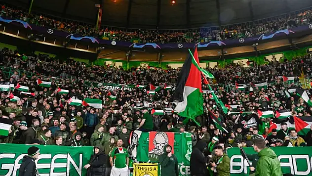 Celtic taraftarlarından Filistin'e destek