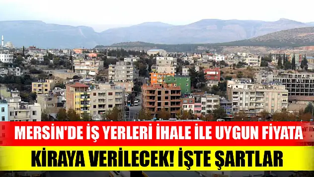 Mersin'de iş yerleri ihaleyle uygun fiyata kiraya verilecek! İşte şartlar